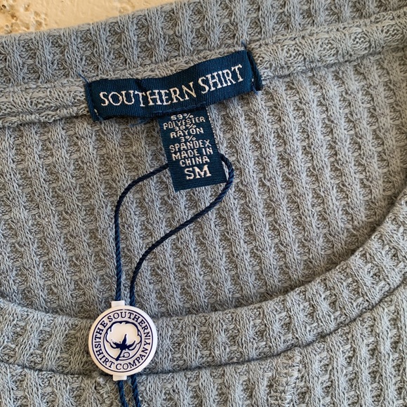 Southern shirt Whitney waffle knit in dusty blue size small. Comfy thermal knit. - Picture 2 of 8